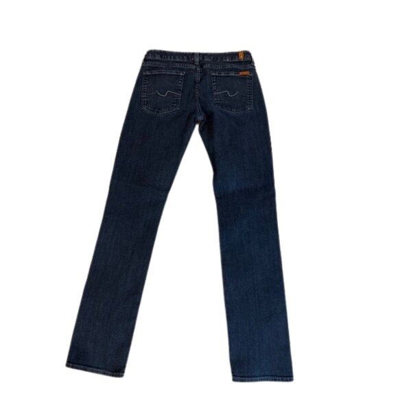 7 For All Mankind Men’s Dark Wash Jeans Size 32x31 Straight Fit - Picture 2 of 9